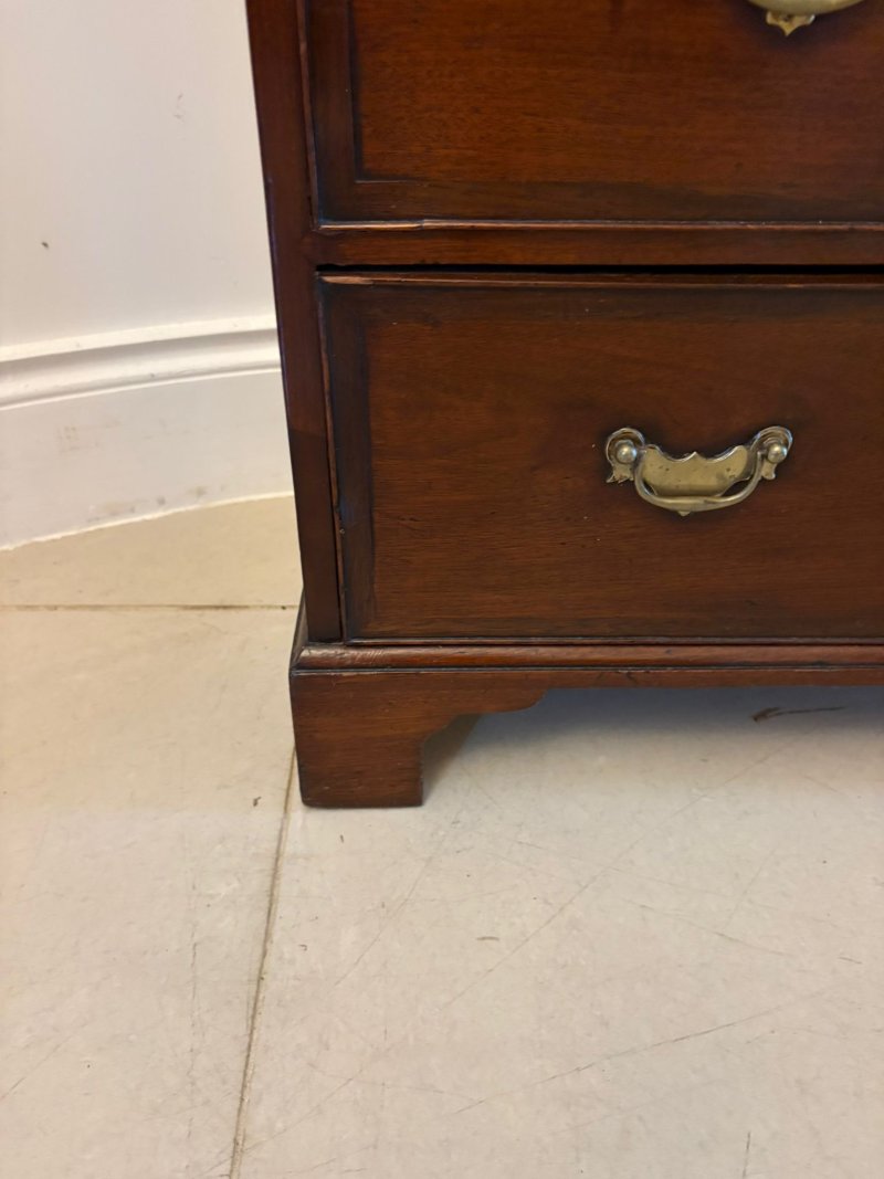 Rare Small Antique George III Quality Mahogany Bachelors Chest of 5 Drawers - Image 14